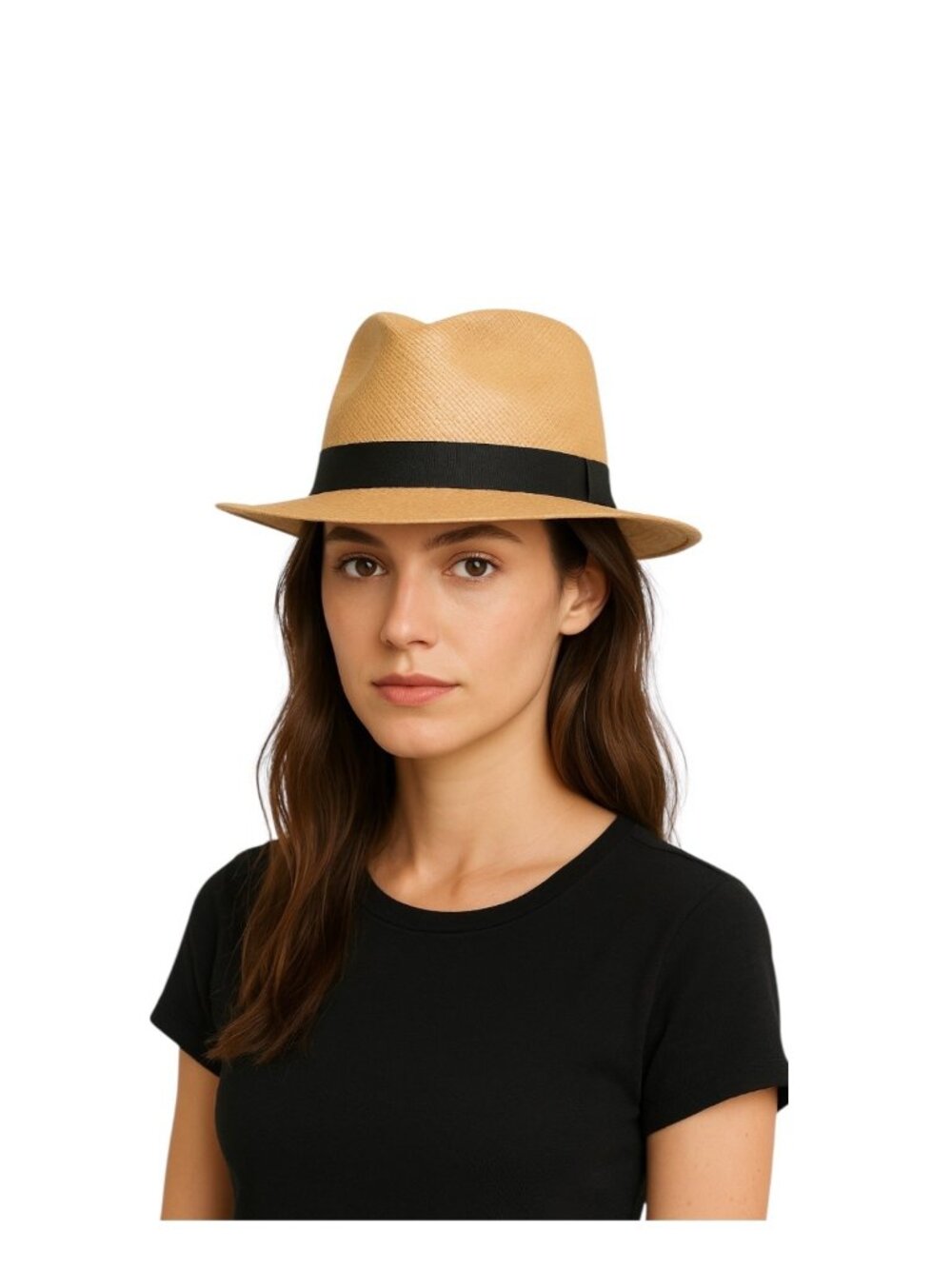 Westend 100% Paper Fedora Beige Size S/M Vacation Resortwear Spring Summer